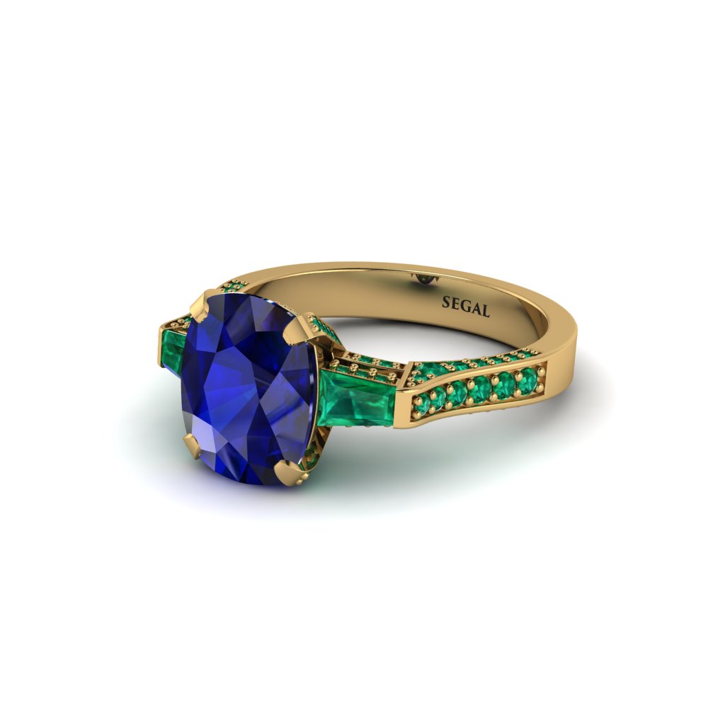 Exclusive Handmade Sapphire Geometrical Engagement Ring - Yolanda No. 28