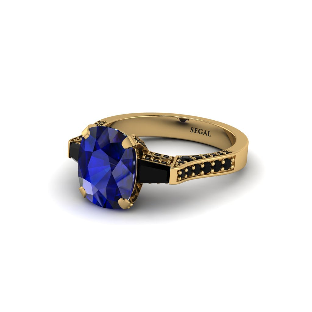 Exclusive Handmade Sapphire Geometrical Engagement Ring - Yolanda No. 43