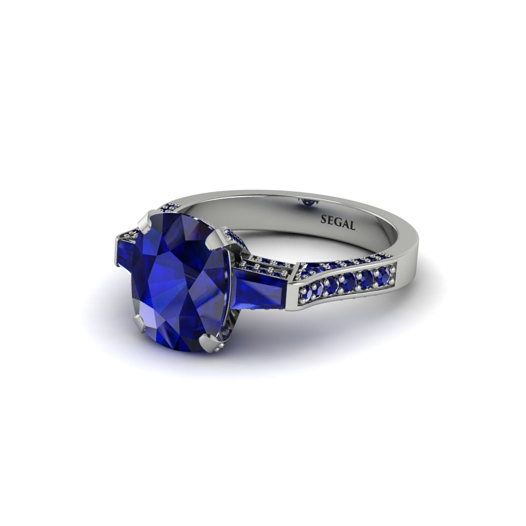 Exclusive Handmade Sapphire Geometrical Engagement Ring - Yolanda No. 75