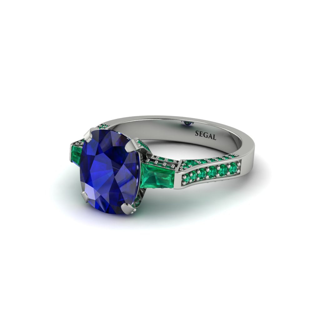Exclusive Handmade Sapphire Geometrical Engagement Ring - Yolanda No. 30