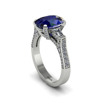 Exclusive Handmade Sapphire Geometrical Engagement Ring - Yolanda No. 15 image 1