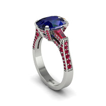Exclusive Handmade Sapphire Geometrical Engagement Ring - Yolanda No. 60 image 1