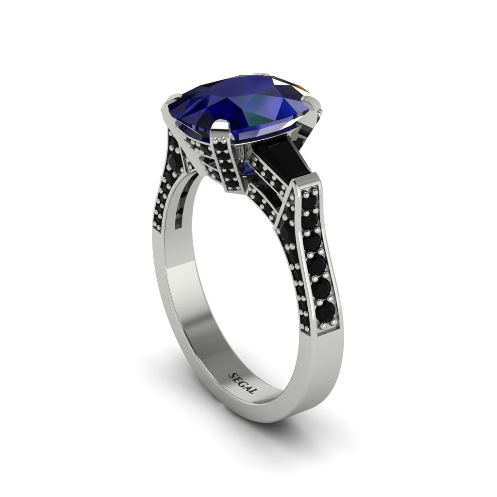 Exclusive Handmade Sapphire Geometrical Engagement Ring - Yolanda No. 45