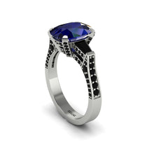 Exclusive Handmade Sapphire Geometrical Engagement Ring - Yolanda No. 45 image 1