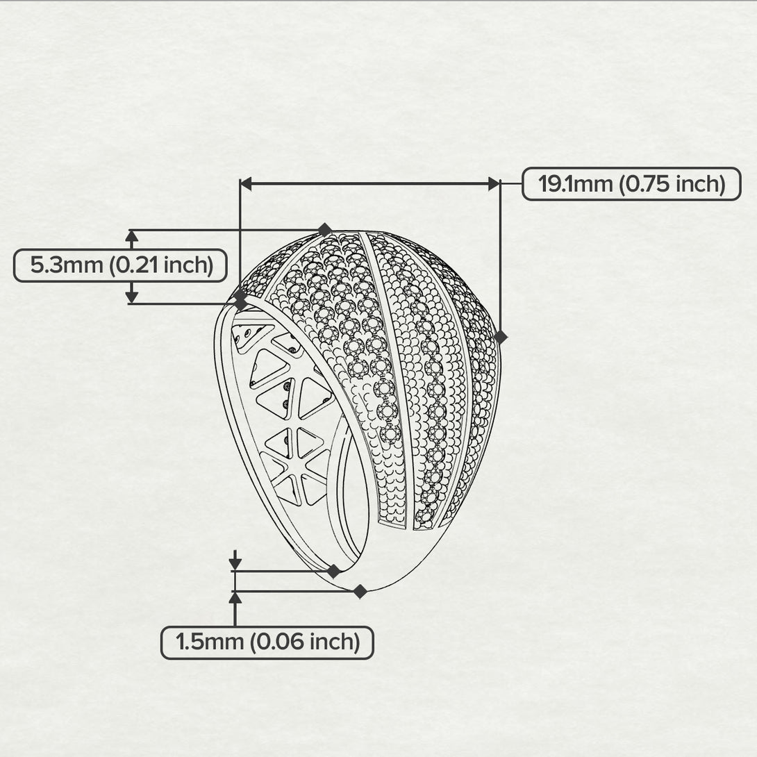 22K Ruby Imperial Radiance Gold Men's Ring - Fallon No. 1000