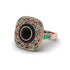 Fancy Art Deco Black Diamond Ring - Pauline No. 23