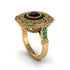 Fancy Art Deco Black Diamond Ring - Pauline No. 22