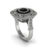 Fancy Art Deco Black Diamond Ring - Pauline No. 9