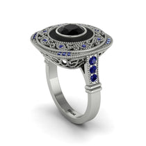 Fancy Art Deco Black Diamond Ring - Pauline No. 69 image 1