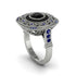 Fancy Art Deco Black Diamond Ring - Pauline No. 69