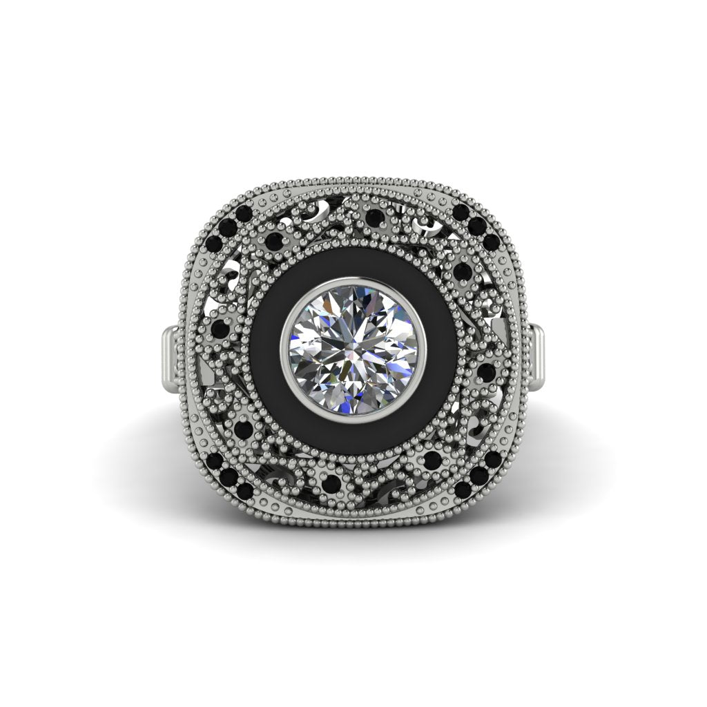 Fancy Art Deco Diamond Ring - Pauline No. 33