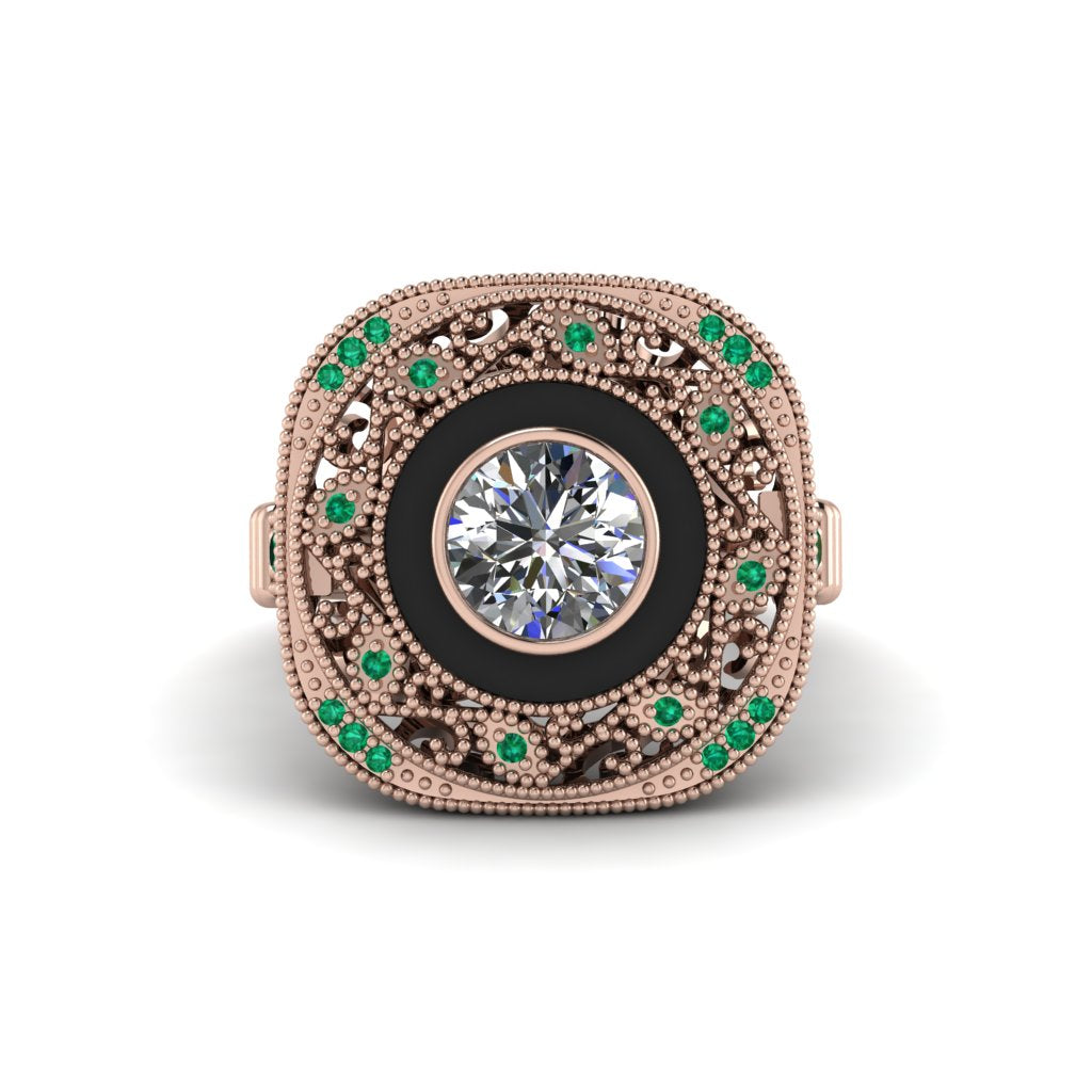 Fancy Art Deco Diamond Ring - Pauline No. 17