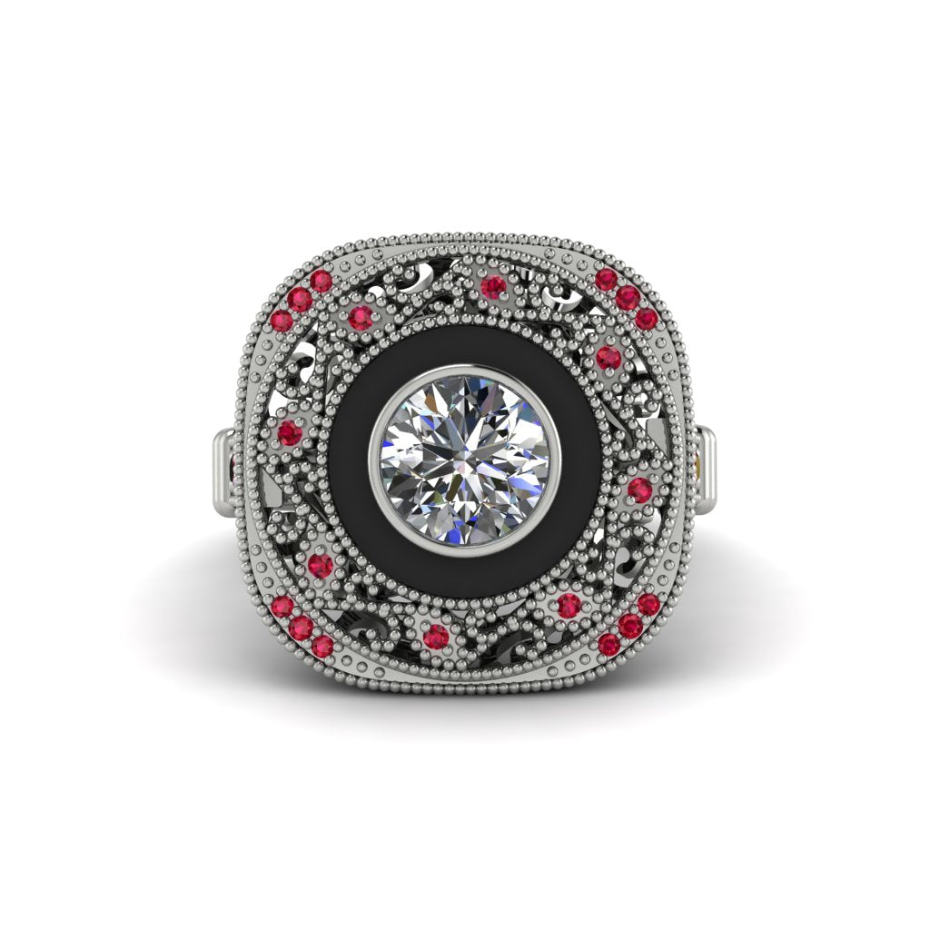 Fancy Art Deco Diamond Ring - Pauline No. 48