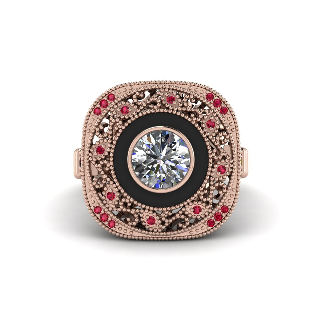 Fancy Art Deco Diamond Ring - Pauline No. 47