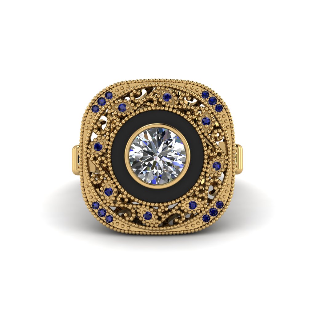 Fancy Art Deco Diamond Ring - Pauline No. 61