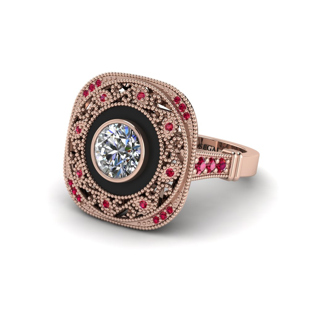 Fancy Art Deco Diamond Ring - Pauline No. 47