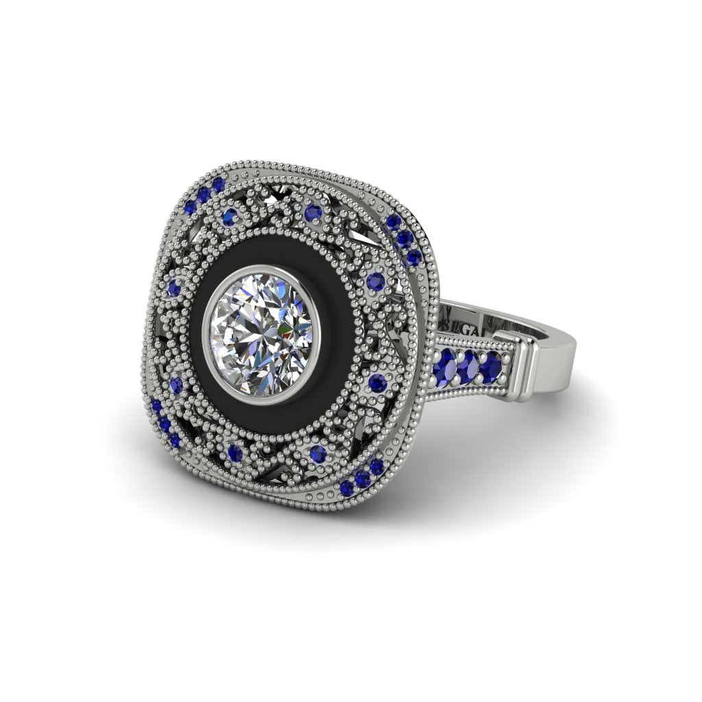 Fancy Art Deco Diamond Ring - Pauline No. 63