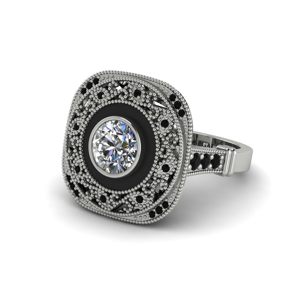 Fancy Art Deco Diamond Ring - Pauline No. 33