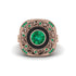 Fancy Art Deco Emerald Ring - Pauline No. 20 image 2