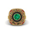 Fancy Art Deco Emerald Ring - Pauline No. 49 image 2