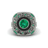 Fancy Art Deco Emerald Ring - Pauline No. 21 image 2