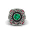 Fancy Art Deco Emerald Ring - Pauline No. 51