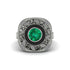 Fancy Art Deco Emerald Ring - Pauline No. 6