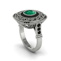 Fancy Art Deco Emerald Ring - Pauline No. 36 image 1