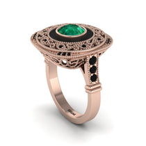 Fancy Art Deco Emerald Ring - Pauline No. 35 image 1