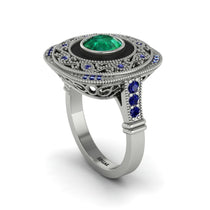 Fancy Art Deco Emerald Ring - Pauline No. 66 image 1