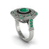 Fancy Art Deco Emerald Ring - Pauline No. 21