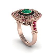 Fancy Art Deco Emerald Ring - Pauline No. 50 image 1