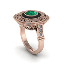 Fancy Art Deco Emerald Ring - Pauline No. 5 image 1
