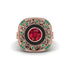 Fancy Art Deco Ruby Ring - Pauline No. 26