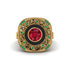 Fancy Art Deco Ruby Ring - Pauline No. 25