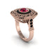 Fancy Art Deco Ruby Ring - Pauline No. 41