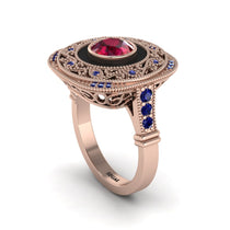 Fancy Art Deco Ruby Ring - Pauline No. 71 image 1