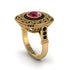 Fancy Art Deco Ruby Ring - Pauline No. 40