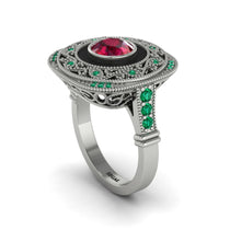 Fancy Art Deco Ruby Ring - Pauline No. 27 image 1