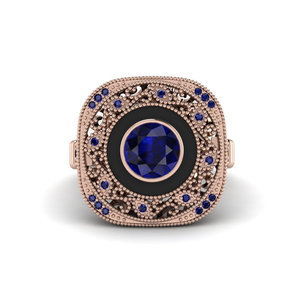 Fancy Art Deco Sapphire Ring - Pauline No. 74