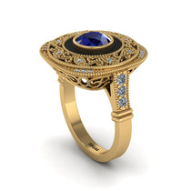 Fancy Art Deco Sapphire Ring - Pauline No. 13 image 1