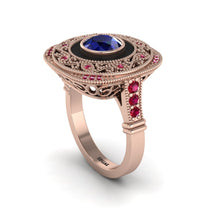 Fancy Art Deco Sapphire Ring - Pauline No. 59 image 1