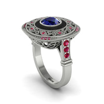 Fancy Art Deco Sapphire Ring - Pauline No. 60 image 1