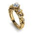 Vintage Flower Openwork Gold Diamond Engagement Ring - Ann No. 1