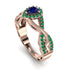 Infinity Inspired Halo Sapphire Engagement Ring - Teresa No. 29 image 2