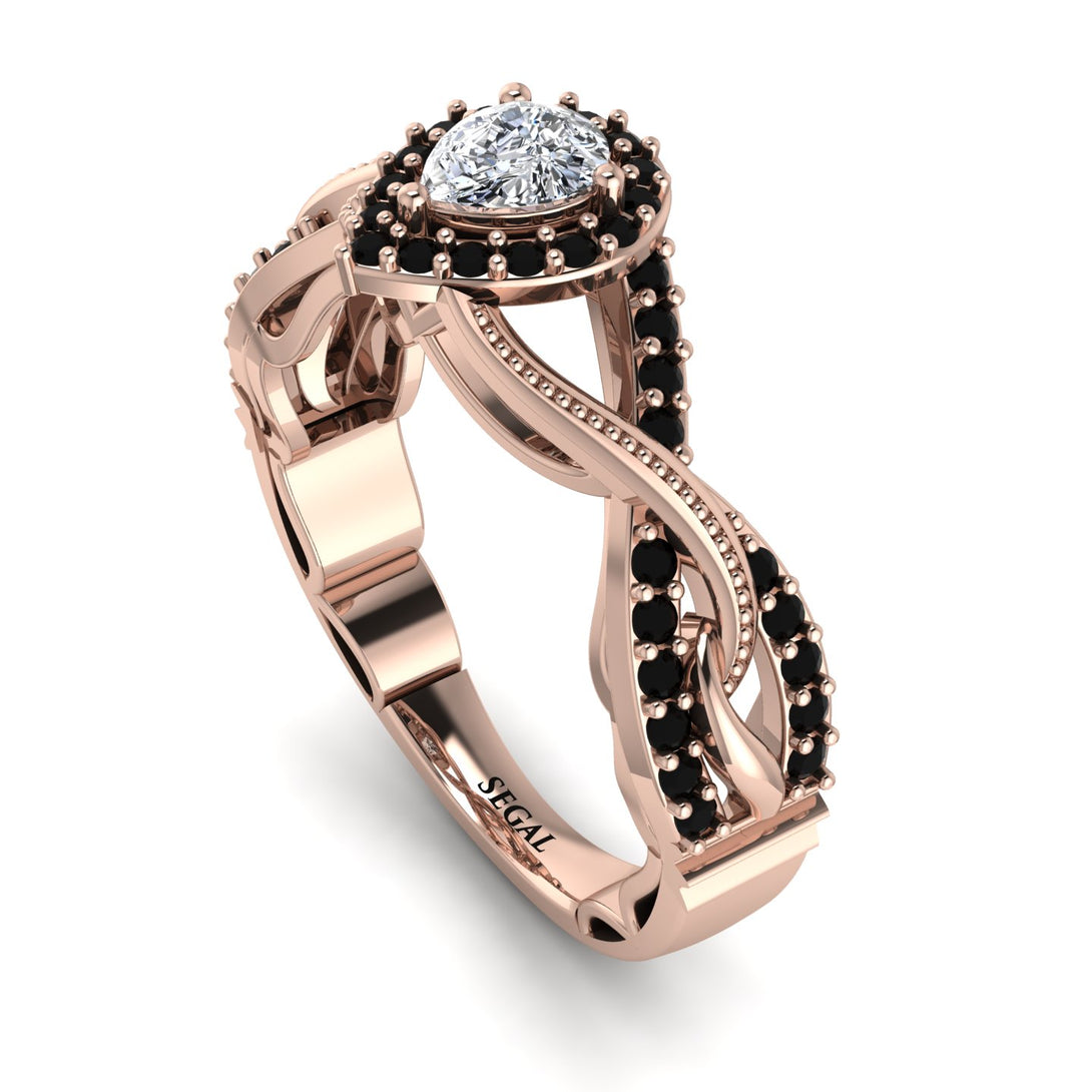 Infinity Inspired Halo Diamond Engagement Ring - Teresa No. 32