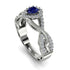 Infinity Inspired Halo Sapphire Engagement Ring - Teresa No. 15