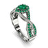 Infinity Inspired Halo Emerald Engagement Ring - Teresa No. 21 image 2