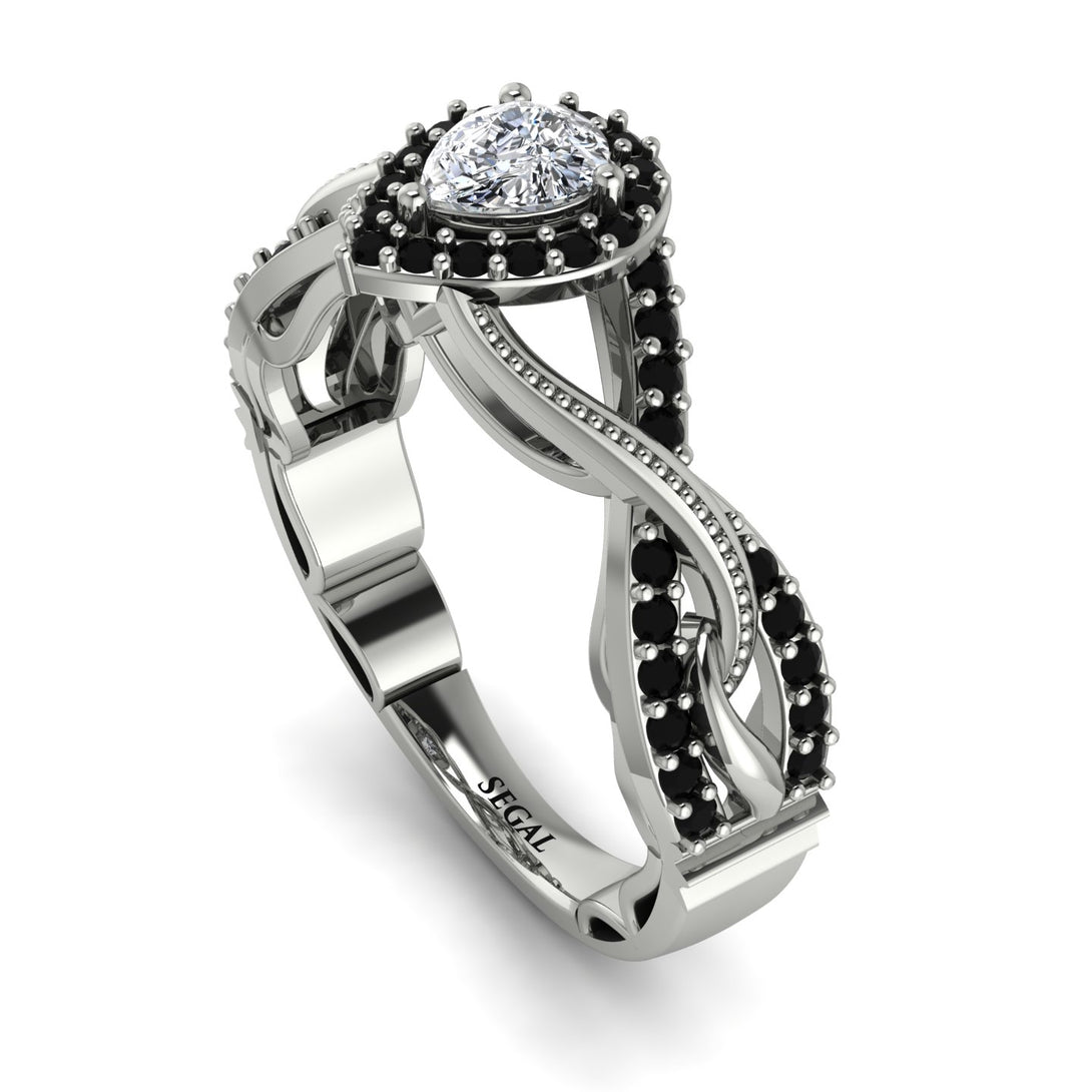 Infinity Inspired Halo Diamond Engagement Ring - Teresa No. 33