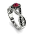 Infinity Inspired Halo Ruby Engagement Ring - Teresa No. 42 image 2
